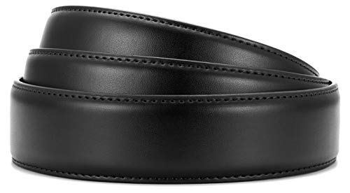CHAOREN Ratchet Belt Replacement Strap 1 3/8”, Leather Belt Strap for 40MM Slide Click Buckle4