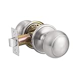 Probrico Colonial Style Passage Door Knobs Brushed Nickel Door Handle for Hall/Closet Door