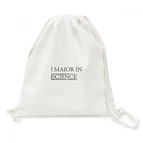 Toile Drawstring Backpack à motif scientifique imprimé en coton souple