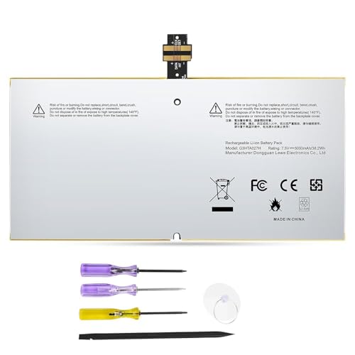 ASUNCELL 38.2wh 7.5v G3HTA027H DYNR01 Batterie Portable pour Microsoft Surface Pro 4 Pro 4 1724 série