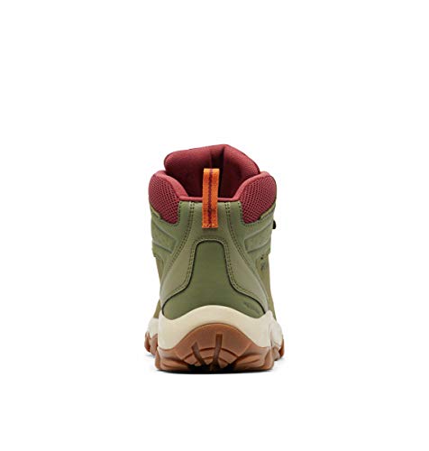 Columbia mens Newton Ridge Plus Ii Waterproof hiking boots, Hiker Green/Marsala Red, 11.5 US