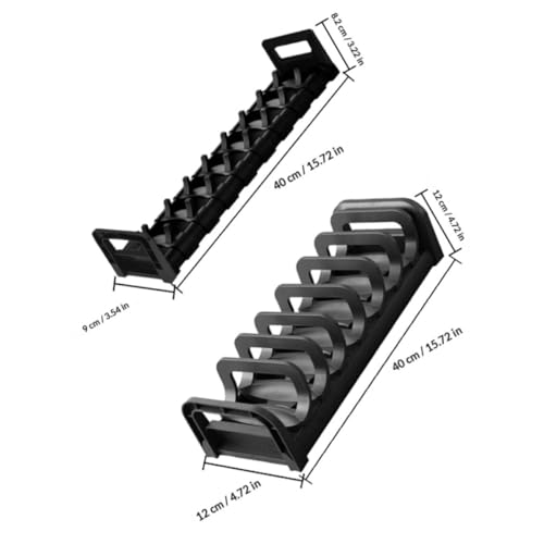 Escurridor de platos resistente Toddmomy de 2 piezas con múltiples compartimentos para secado eficiente 3