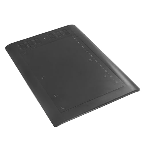 Tableta gráfica de dibujo con velocidad de lectura de 233 PPS, resolución de 5080 LPI, sensibilidad a la presión de 8192 niveles, teclas de acceso rápido personalizables, plug and play, ideal para artistas e ilustradores (Negro) miniatura 4