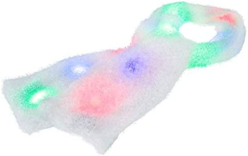 Party Scarf, Aomeiqi LED Scarf with Flashing Colorful LED Lights Flashing Scarf Rainbow Scarf for Boys Girls Halloween Birthday Party Christmas EDM Disco Cosplay
