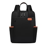Mochila para Laptop, Universitária Mochila Escolar Mochila Feminina Masculina Moda Mochila para Laptop de Viagem Bolsa de Trabalho Mochila de Viagem Casual(Preto)