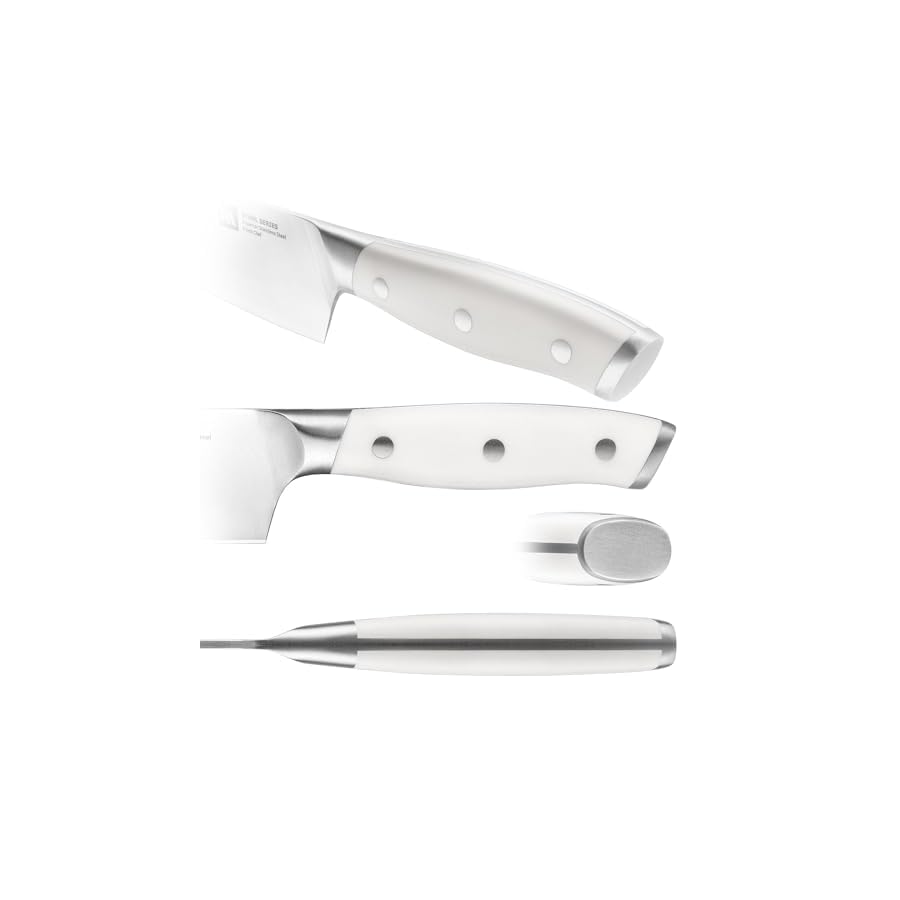 Stahl-High-Carbon-Exclusive-German-Steel-8-Piece-Knife-Block-Set-White Klaus Meyer Stahl High Carbon Exclusive German Steel 8 Piece Knife Block Set (White)