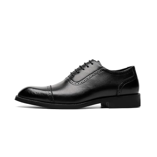 Men's Business Casual Dress Shoes Classic Square Toe Lace-Up Brogues Modern Formal Oxfords for Wedding Party Office Uniform 5