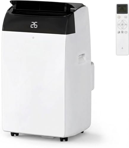 Aire acondicionado portátil 3 en 1 10000 BTU – Refrigeración, deshumidificación 30 l/día, ventilador 2 velocidades – Temporizador 24 h, pantalla digital, mando a distancia, gas ecológico R290