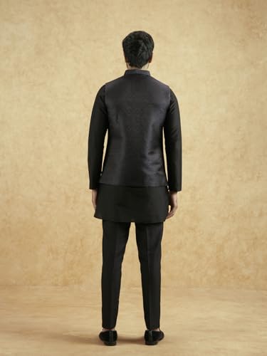 Image of KISAH Men's Jacket - Textured Silk Blend Jacquard - Indian Wedding Outfit for Men - Ideal for Weddings and Festivals
