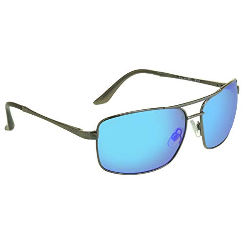 proSPORT Polarized Aviator Mirror Sunglass with Strap Men Anti-Glare Blue Gold Orange Green Flashed Mirrored Lens