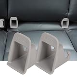 JHKLS ISOFIX Interface Belt Latch Guide, 2 Pcs Car Seat ISOFIX Interface Buckle Fixed Guide Groove Car Seat Bracket Connector, Grey