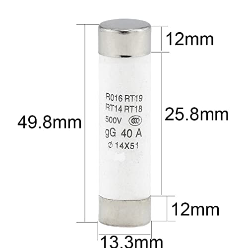 Fusibles de cerámica cilíndricos 14x51 50A compatibles con RT18 2