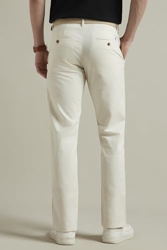Image of Louis Philippe Men's Slim Fit Premium Cotton Soft Handfeel Solid Chinos