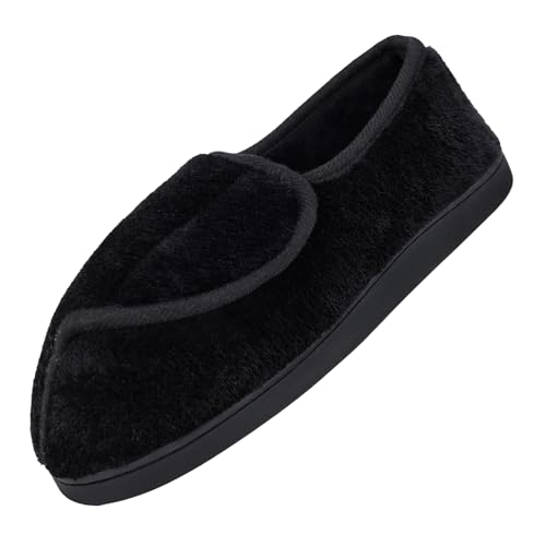 Image of Git-up Women Soft wide Slippers Memory Foam Closed Toed Diabetic Arthritis Edema House Slippers