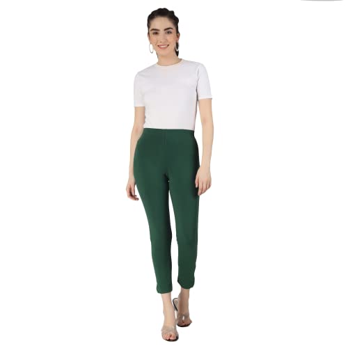 Image of ON&ON Women's Cotton Stretchable Slim Fit Straight Pants Trouser for Casual Wear and Office Wear