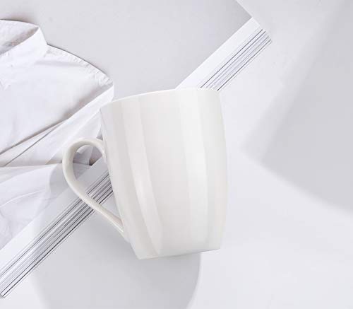 Set de 6 tazas de porcelana blanca de 11 onzas miniatura 4
