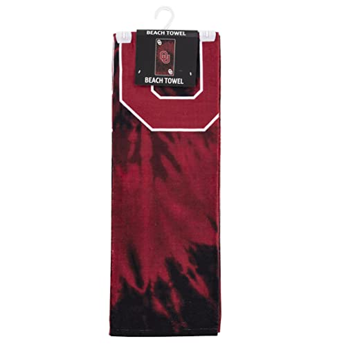 Image of Northwest NCAA Oklahoma Sooners Unisex-Adult Beach Towel, 30 inch x 60 inch, Psychedelic