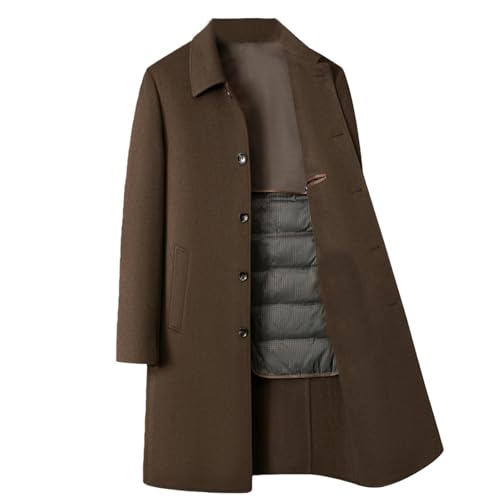 Manteau long en laine homme avec doublure amovible duvet