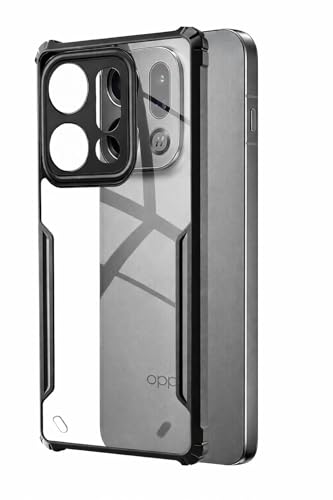 Image of SPAZY CASE Oppo Find X9 Pro Back Cover | Transparent Crystal Clear Hard PC Back Case with TPU Bumper, Drop Protection Case Cover for Oppo Find X9 Pro