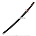 41” Munetoshi Steel Tanjiro Kamado Flame Demon Killer Nichirin Katana Samurai Sword Anime Cosplay Costumes