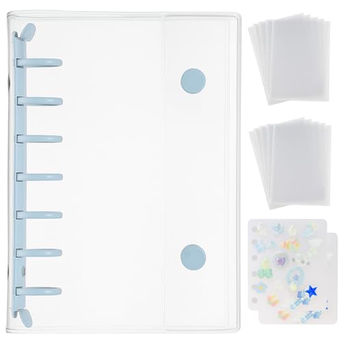 シール帳 女の子 透明 バインダー 台紙 シール 手帳 A7