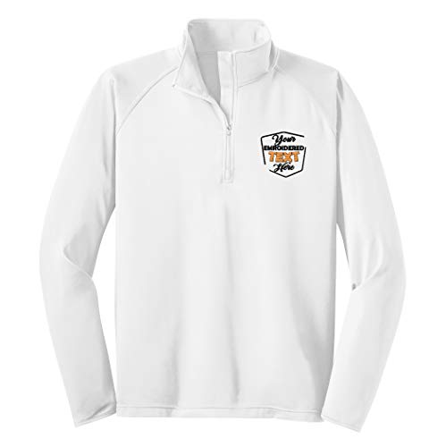 NACRE APPAREL Personalized Embroidered Zip Pullover Custom Add Your Text Half Zip Sport Sweatshirt for Men3