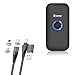 BoxWave Cable Compatible with Eyoyo Mini Portable Barcode Scanner - MagnetoSnap PD AllCharge Cable (100W), Magnet PD 100W Charging Cable USB Type-C Micro USB - Jet Black