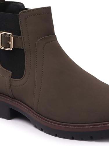 Image of Carlton London Men's Comfortable Chelsea Boot with Buckle