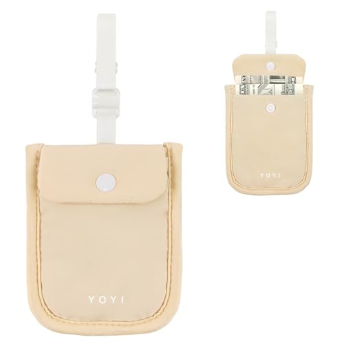 YOYI YOYI RFID Undercover Bra Wallet,Hidden Travel Pouch,Secret Stash Pocket - Credit Cards & Money & Valuables with Adjustable,Elastic Strap Suitable for All Bra Sizes