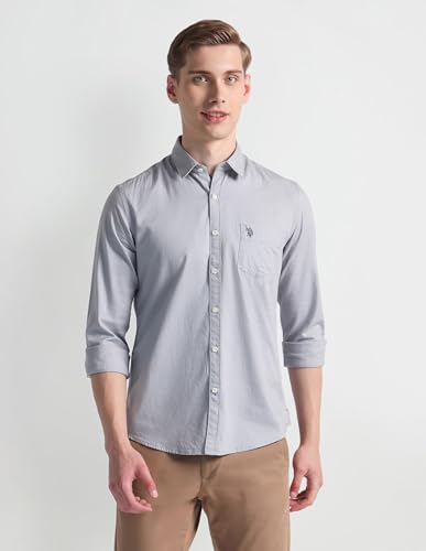 Image of U.S. Polo ASSN. Men's Cotton Slim Fit Shirt