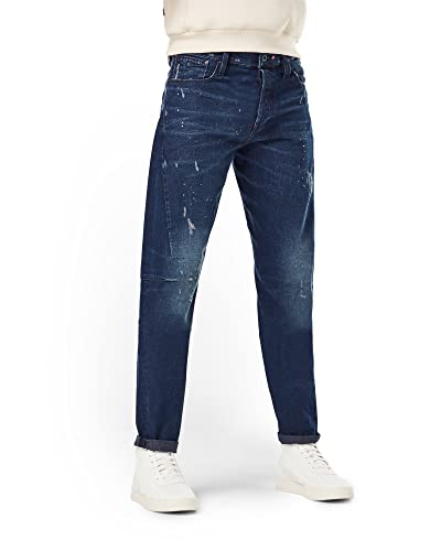 G-Star Para Hombre Scutar 3d Tapered Jeans, Azul Worn In Taint Destroyed D17711-9657-C270 , 26w 30l G-Star Para Hombre Scutar 3d Tapered Jeans, Azul Worn In Taint Destroyed D17711-9657-C270 , 26w 30l