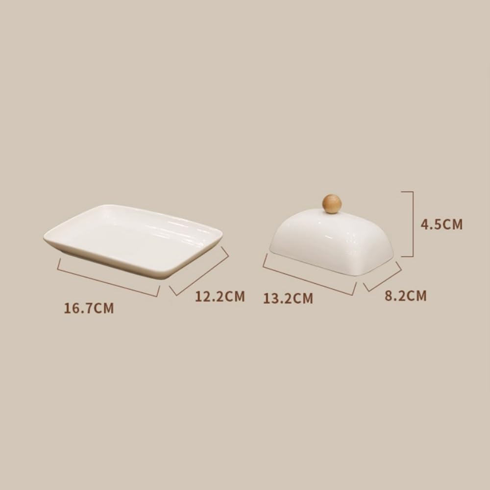 Burriera Coperchio della scatola di imballaggio in ceramica con burro