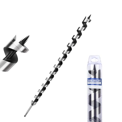 1" X 23.6" Auger Bit for Wood, 26x600mm Extra Long Auger Drill Bit