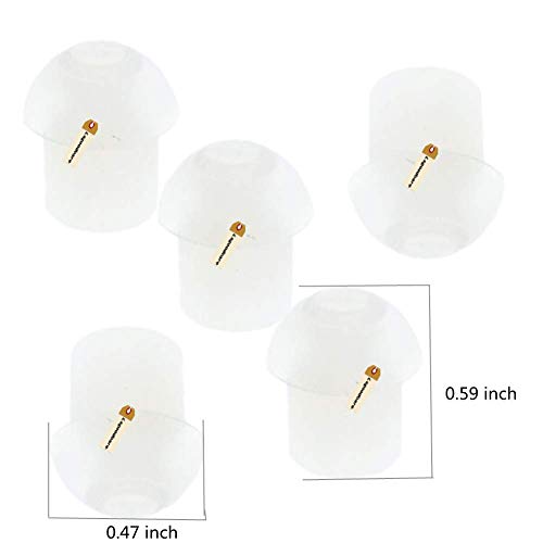 Lsgoodcare 100Pack White Silicone Rubber Replacement Mushroom Eartips Earbud Compatible For Motorola Kenwood Icom Yaesu Baofeng Hyt Midland Cobra Radio Surveillance Acoustic Tube Earpiece Headset #TOP2