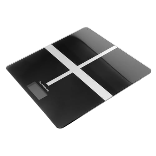 Pèse-personne numérique de voyage WOONEKY | Balance intelligente rechargeable en verre noir