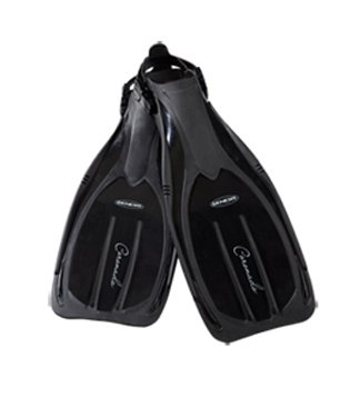 Genesis Coronado Open Heel Snorkeling Scuba Diving Fin, Black, XL