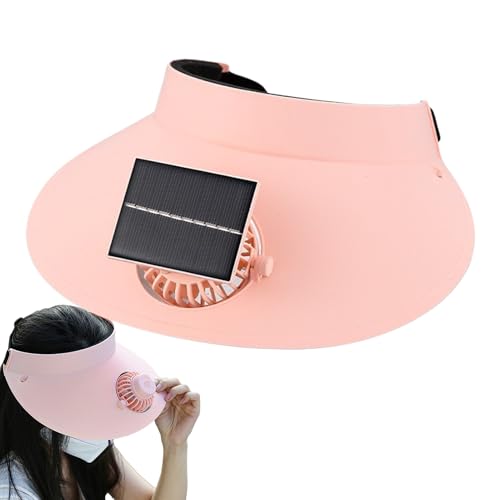 Chapeau Ventilateur Solaire - Casquette À Large Bord Anti-UV | Chapeau Ventilateur Respirant Rechargeable par USB pour Sports Plage Voyage Camping Jardinage...