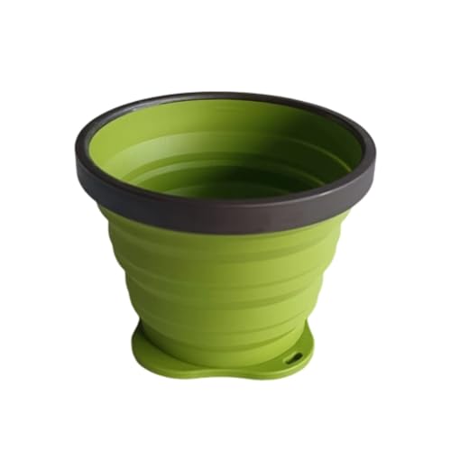 250ml Collapsible Silicone Camping Cup - Portable Foldable Drinking Mug for Outdoor, Hiking & Travel(Olive)