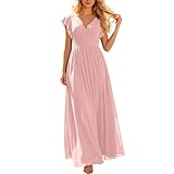 Generisch Abschlusskleider Lang Brautkleider Abschlussball Kleider Damen Festlich Abschlusskleid Konfirmationskleider Ballkleider Ballkleid Weiß Lange Für Hochzeit Abendkleid Bridesmaid Dress Rot S