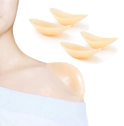 Image of Silicone Shoulder Pads for Womens Clothing, Anti-Slip Push-Up Pads Invisible Breathable Shoulder Enhancer, 2 Pair Skin Colour