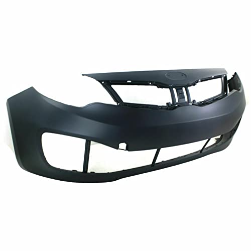 Image of FitParts Compatible with Kia Rio 2012-2015 Front Bumper Cover | Primed, With Fog Light Holes, Without Parking Sensor Holes, Sedan, Ready to Paint, OEM 865111W000, KI1000159
