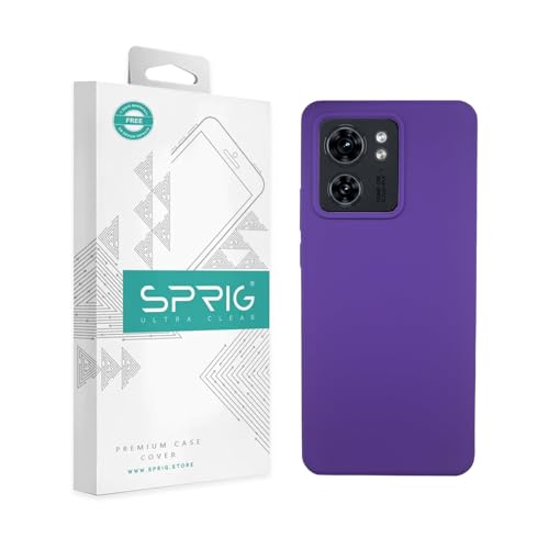 Image of SPRIG Compatible with Moto Edge 40 Premium SilkTone (Liquid Silicone) Back Cover Drop Tested Shock Proof Mobile Case for Men, Women, Boys and Girls with Camera Protection (Dark Violet)