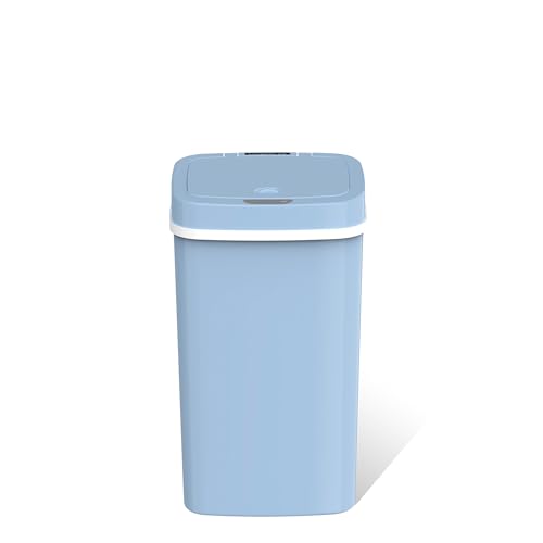 Ninestars NPT-16-1BL Automatic Touchless Motion Sensor Diaper Disposal Trash Can with lid, 4.2 gallon/16 L, Baby Blue Plastic