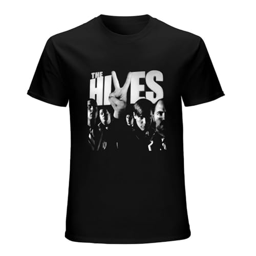 The Hives - Camiseta de algodón unisex con estampado negro para hombre, Negro, S