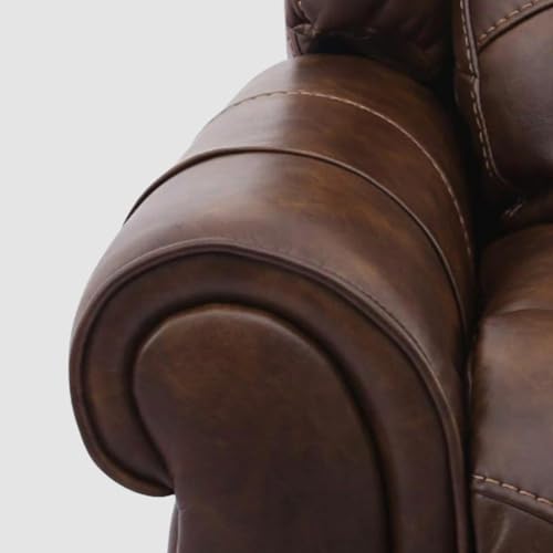 Image of Torque - Romio 2 Seater Leatherette Manual Recliner | Recliner Sofa /Chair for Living Room, Bedroom, Office | 1 Year Warranty - Brown
