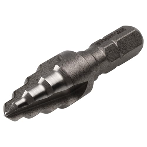 wolfcraft 2555000 1 Foret 3 Tranchants Graduels Ø 6-8 - 10 Mm Hss Queue 6 Pans noir