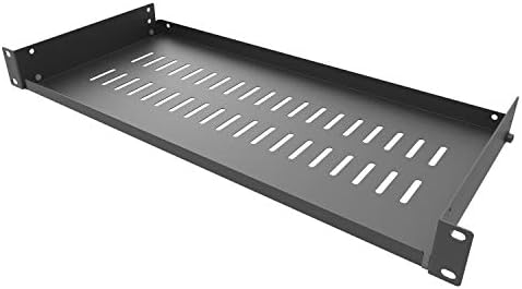 Jingchengmei 1U Disassembled Vented Cantilever Server Rack Mount Shelf 8"(203mm) Depth for 19-Inch Network/AV Equipment Rack and Cabinet(1U8V)