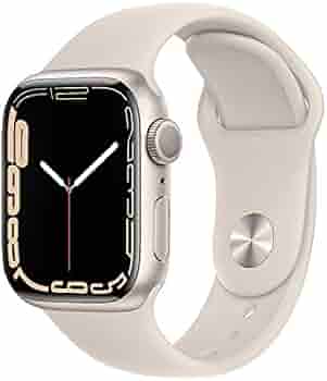 Apple Watch Series 7 (GPS, 41mm) - Aluminiumgehäuse Sternenlicht,  Sportarmband Sternenlicht - Regular : Amazon.de: Elektronik \u0026 Foto