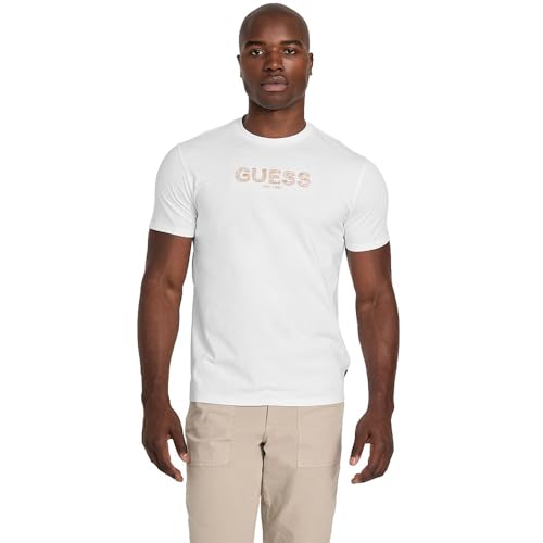 GUESS Men's Eco Short Sleeve Embroidery Logo