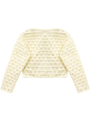 easyforever Girls Kids Soft Knit Uniforms Button Down Cardigan Sweaters Ruffle Hem Knitted Outerwear Sweater4